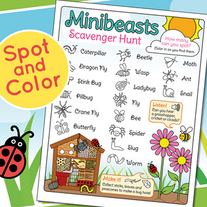 minibeast bug scavenger hunt for kids