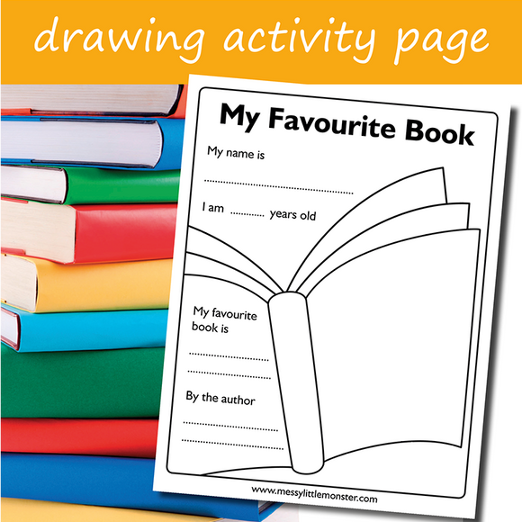 my favorite book reading worksheet for kids