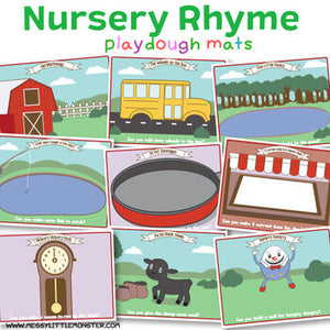 nursery rhyme playdough mats 
