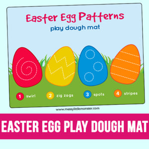 Easter egg playdough mats 