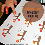 fall leaf fingerprint counting activity