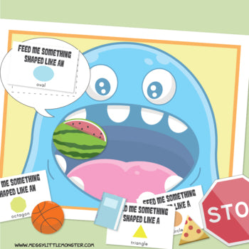 Feed the Monster! Shape Matching Activity