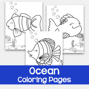 Set of 3 Ocean Coloring Pages