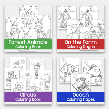 Animal Coloring Pages Bundle
