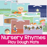 printable nursery rhyme posters and playdough mats 