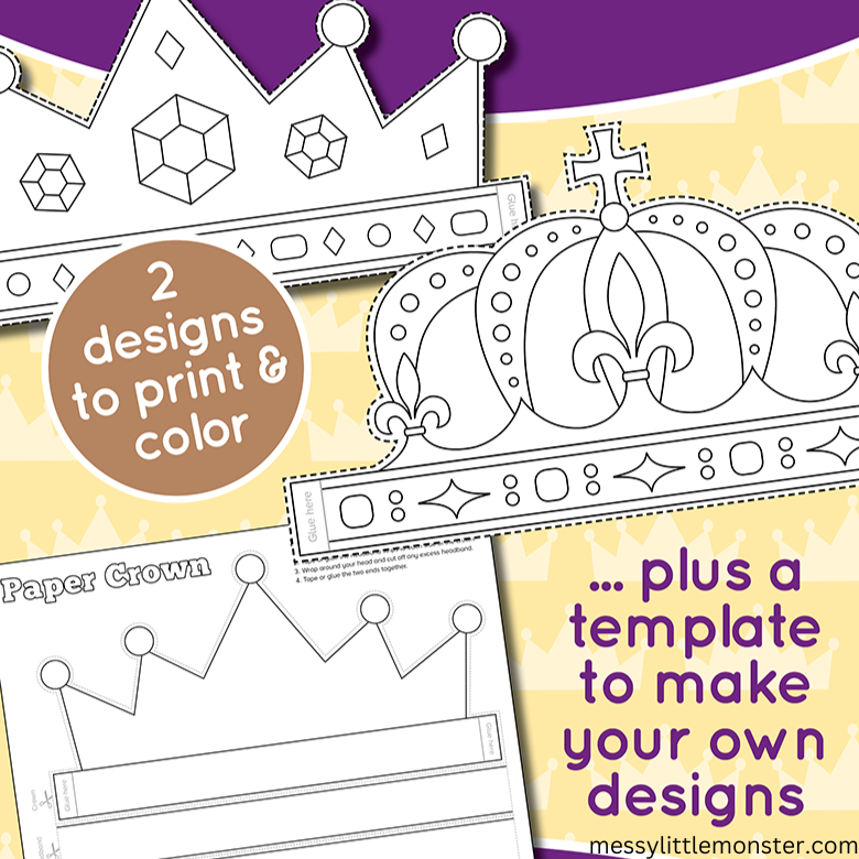 Paper Crown Template – Messy Little Monster Shop paper-crown-template-messy-little-monster-shop