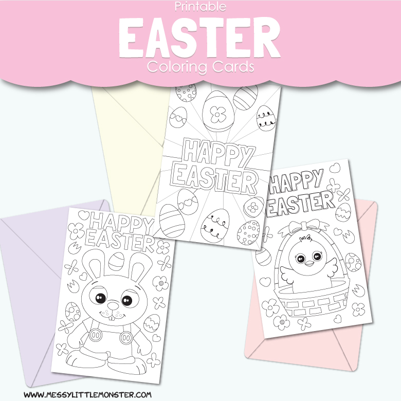 Printable Easter Cards to Color – Messy Little Monster Shop printable-easter-cards-to-color-messy-little-monster-shop