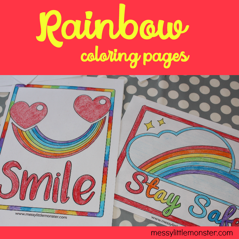 Rainbow Coloring Pages – Messy Little Monster Shop