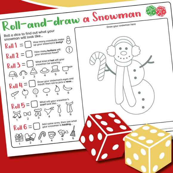 Roll and Draw a Snowman