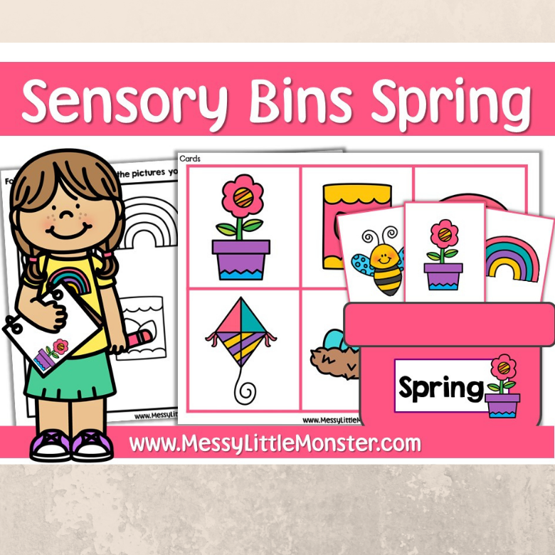 Spring Sensory Bin Printables – Messy Little Monster Shop