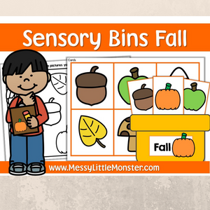 fall sensory bin printables