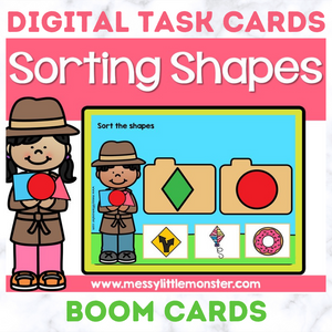 Sorting Shapes Digital Task Cards - Boom Cards