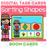 Sorting Shapes Digital Task Cards - Boom Cards