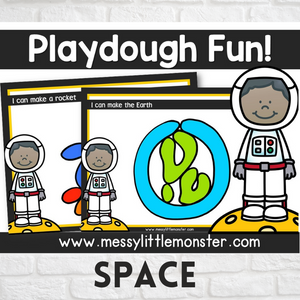 Space playdough mats 