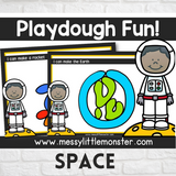 Space playdough mats 