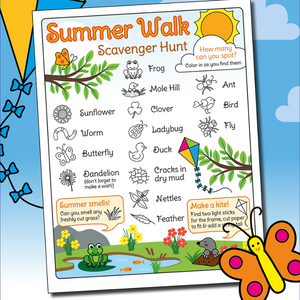 summer scavenger hunt for kids