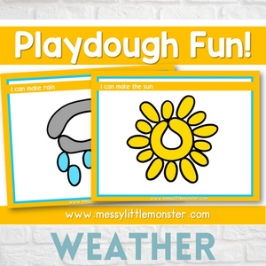 Weather playdough mats 